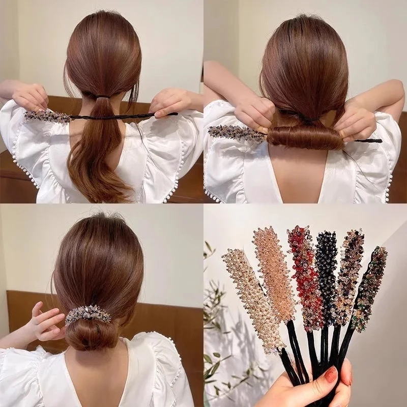 Women's Hair Crystal Fluffy Hair Ornament Ball Head Curly Hair Chuck Rope
