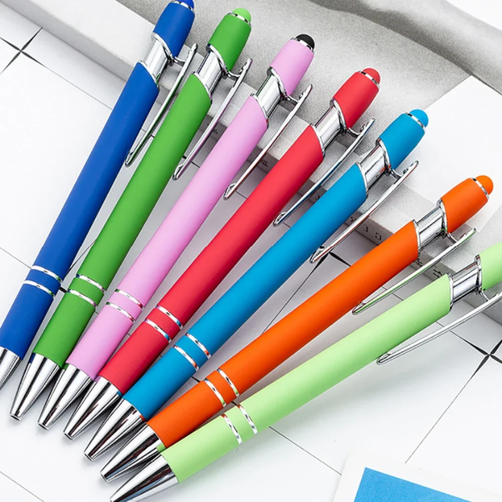 500pcs Metal Capacitive Stylus Touch Screen Ballpoint Pen for Stationery Office School Supplies
