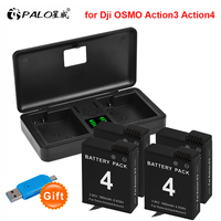 1800mAh Battery for DJI Osmo Action 4 Battery With LCD Dual Charging Box for DJI Action 3 Action 4 Sports Camera Accessories