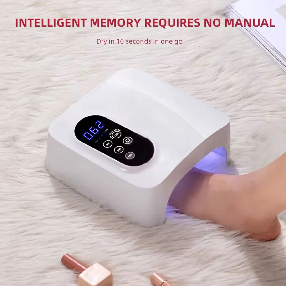 Oplaadbare Nagellamp Met Spiegelbodem Draadloze Led-Lamp Voor Acryl Nagels Manicure Machine Draadloze Nail Uv Led Lamp