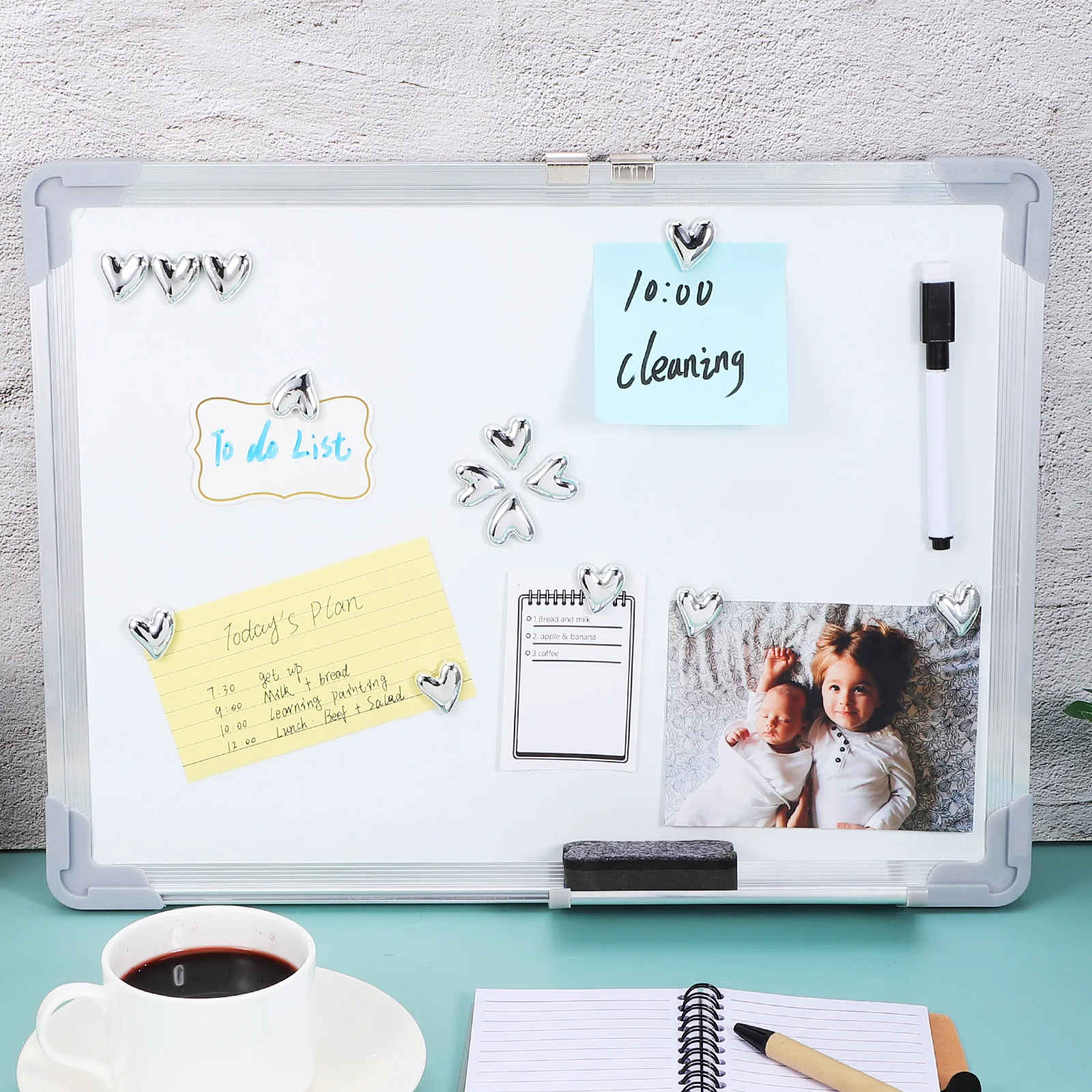 

22Pcs Heart Shaped Magnets for Fridge Whiteboard Locker Photo Magnet Aesthetic Kitchen Decor Stable Adhesion Heart Magnets