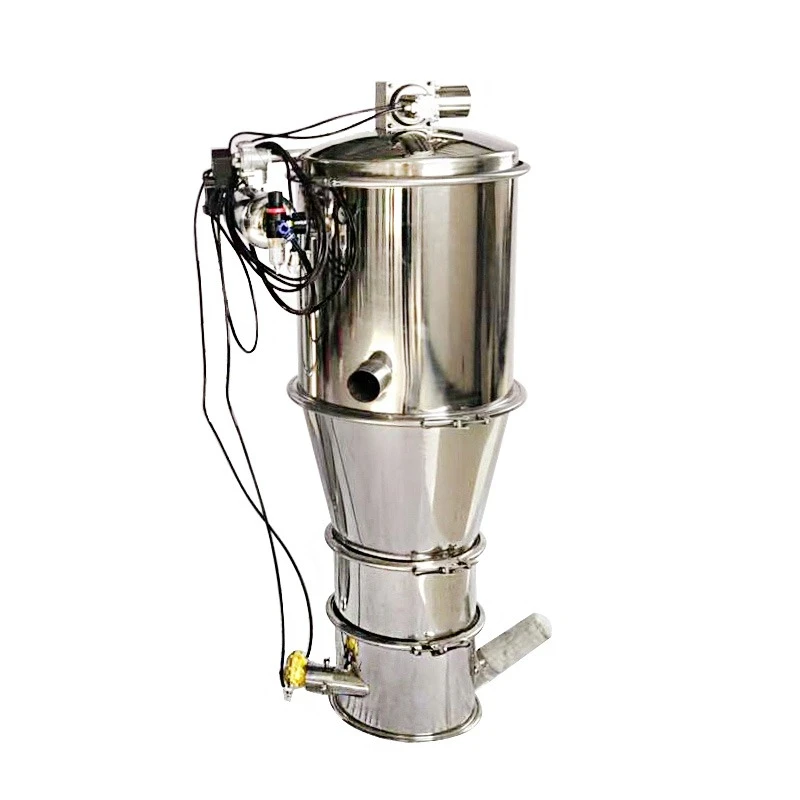 Stainless Steel Plastic Material Closed Conveyer Motor Vacuum Feeder for Household Restaurant Manufacturing Factory Food Use
