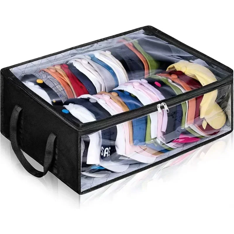 Collapsible Baseball Cap Storage Box, Multifunctional Large Capacity Hat Bag, Can Hold 40 Hats,Suitable for Dormitory Bedroom