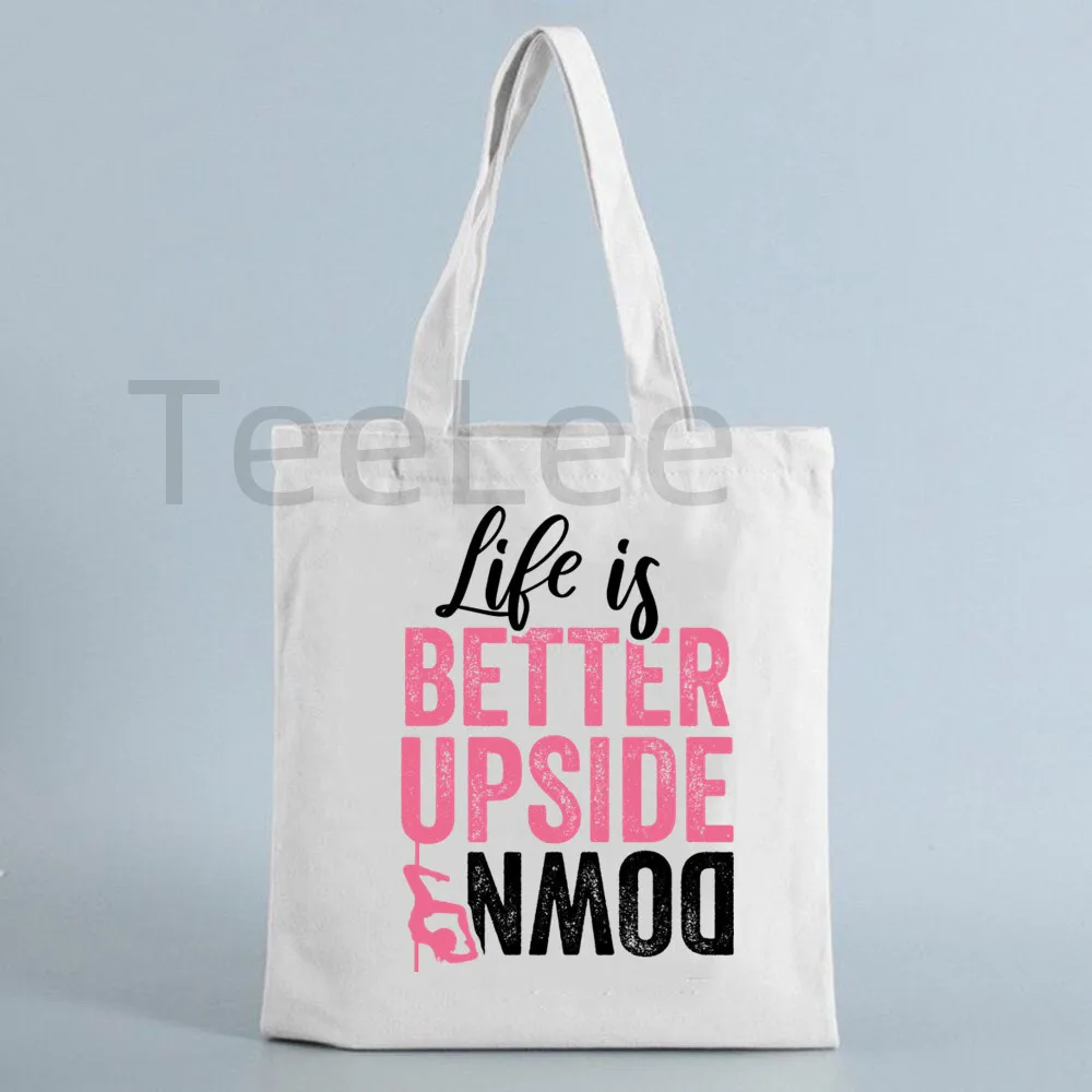 Funny pole dance Tote Bag Kawaii Unicorn Bags with Free Shipping Reusable Shopping Bag Animal Canvas Tote Fashion Handbags