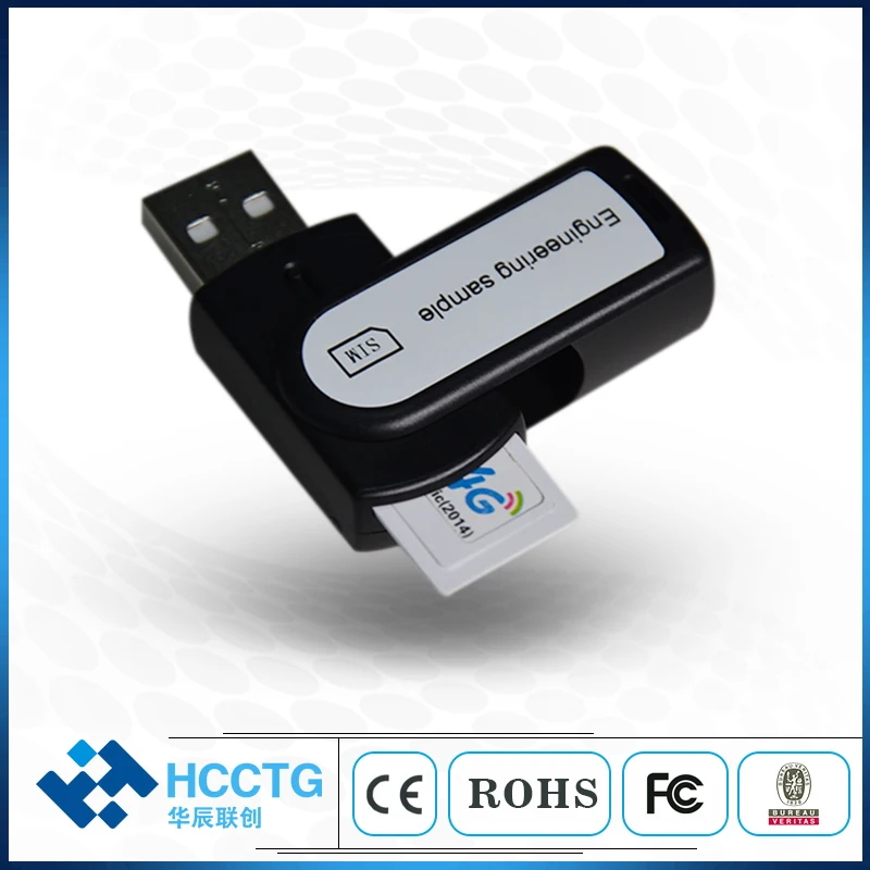 Mini USB ISO7816 Contact IC Chip SIM Size Card Reader Writer SMS Backup DCR35