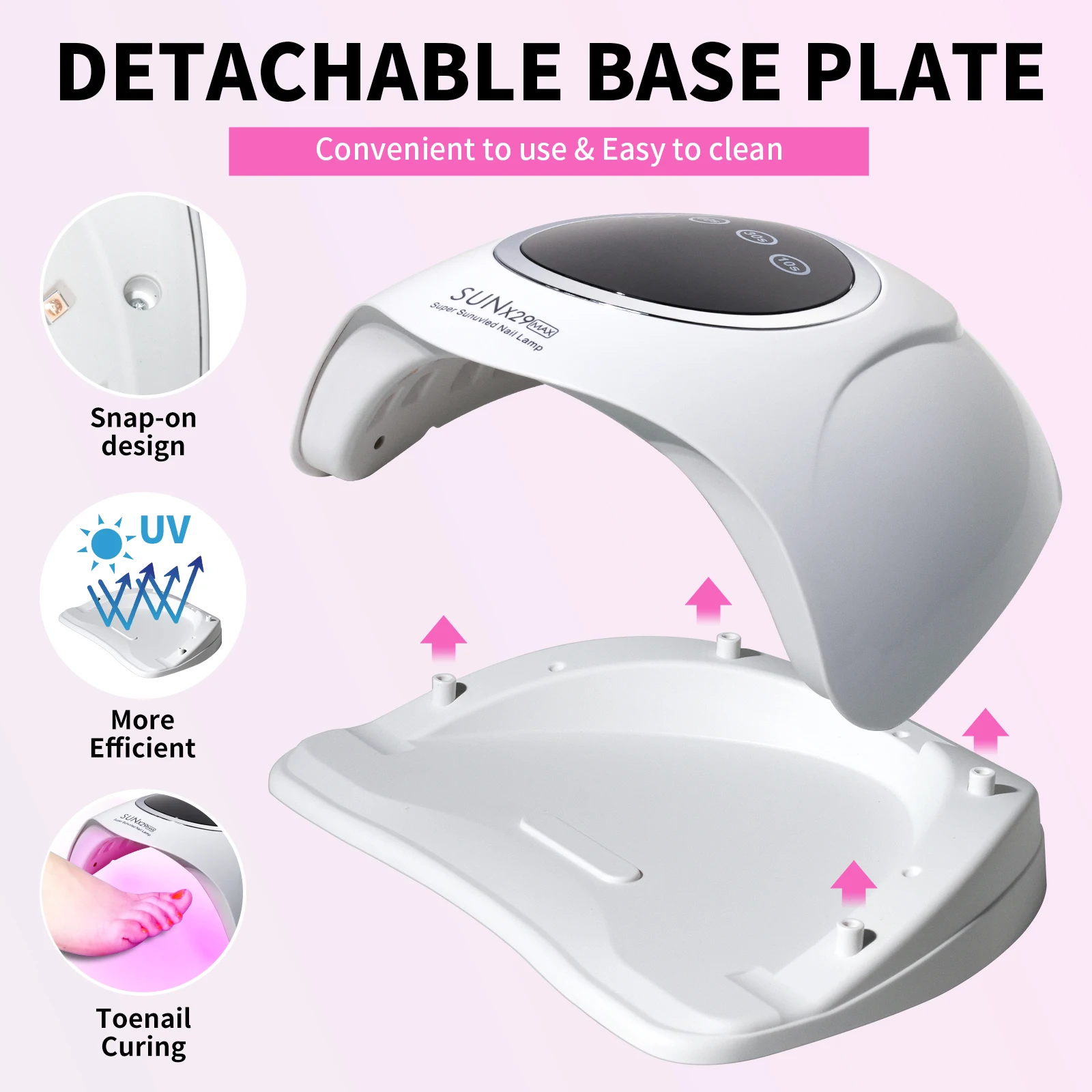 الأشعة فوق البنفسجية LED مسمار مجفف 90 قطعة الأشعة فوق البنفسجية مصباح الخرز مسمار مصباح مع الموقت الاستشعار التلقائي لجميع معدات الأظافر هلام البولندية المهنية #4