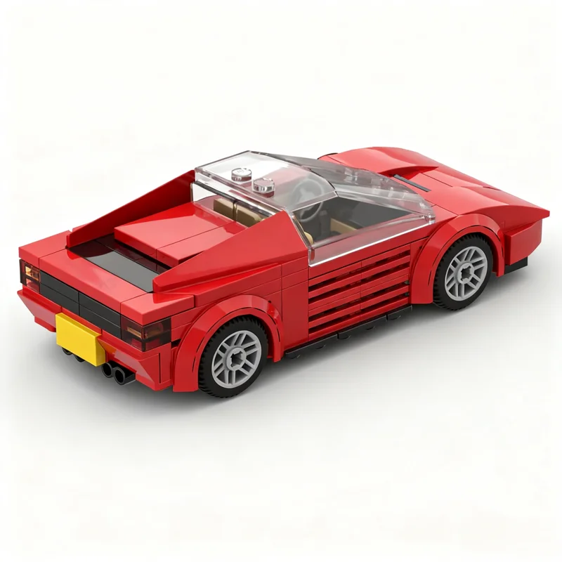 157PCS MOC City Champions Super Car Testarossa Model Technology DIY Creative Assembly Building Blocks Display Birthday Gift Set