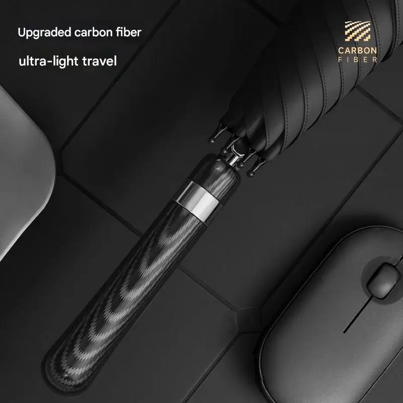 High-end Carbon Fiber Umbrella Extra Large Craft and Reinforced Rainproof Windproof Long Handle Men's Business Golf Umbrella