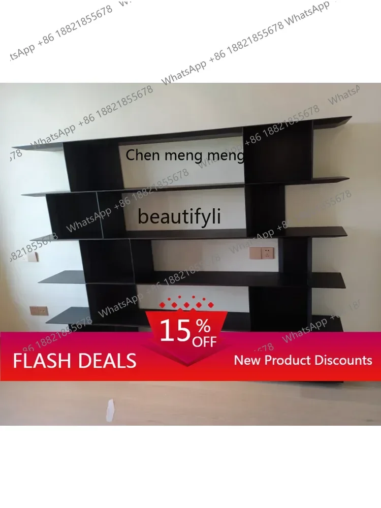 

Italian Minimalist Bookcase Bookshelf Modern Nordic Bookcase Simple and Light Luxury Floor Shelf Living Room Study Furniture