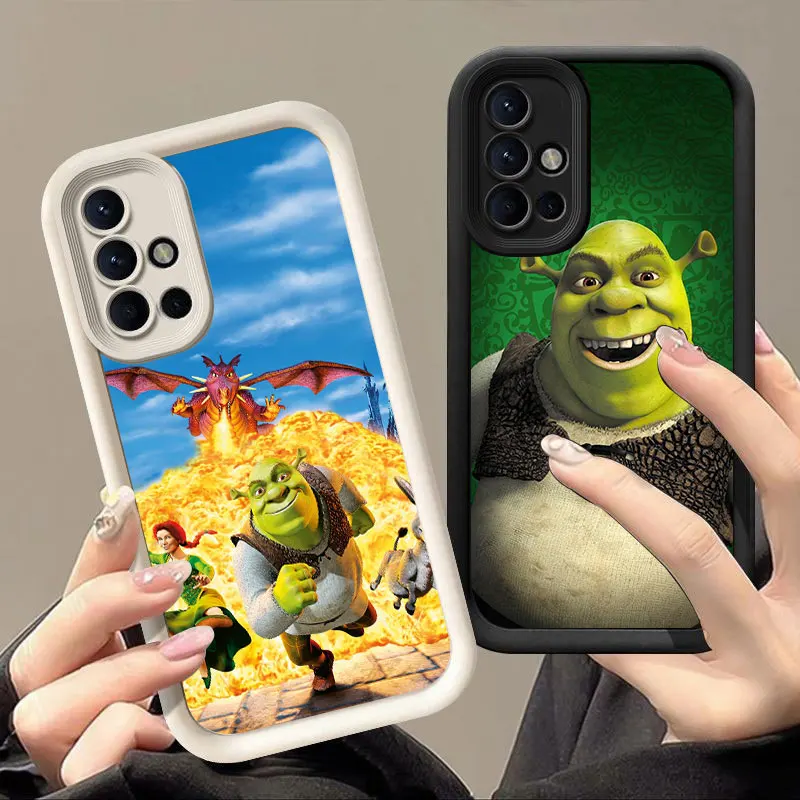 Funny S-ShrekS Soft Silicone Phone Case For Samsung Galaxy S20 S21 S23 FE S22 S24 Plus Ultra Note 20 Ultra