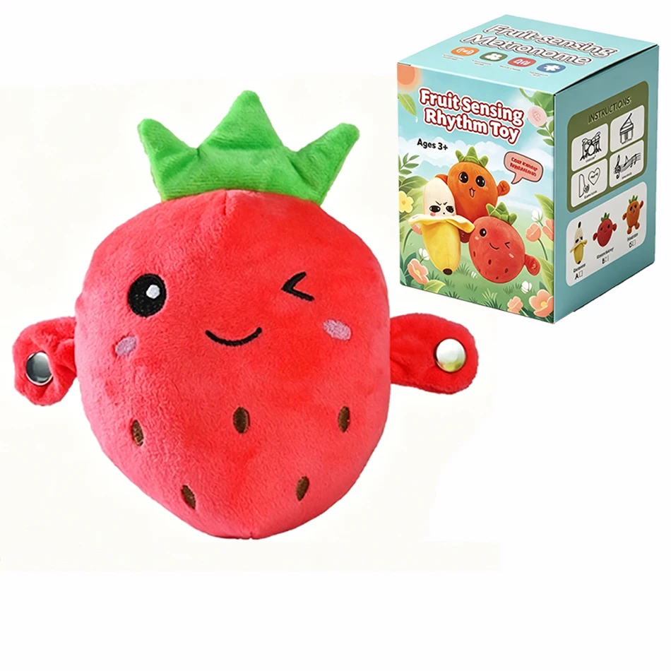 Kreative Geschenke: Interaktive Plüsch-Bananenpuppe mit Musikrhythmus für Eltern und Kinder zur Förderung der musikalischen Wahrnehmung