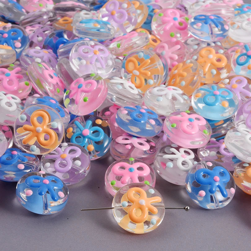 

7Pcs Fashionable Bow Pendants 1.9x1.9 Centimeters Made Various Colored Suitable DIY Charm Necklaces Handmade Jewelry Accessories