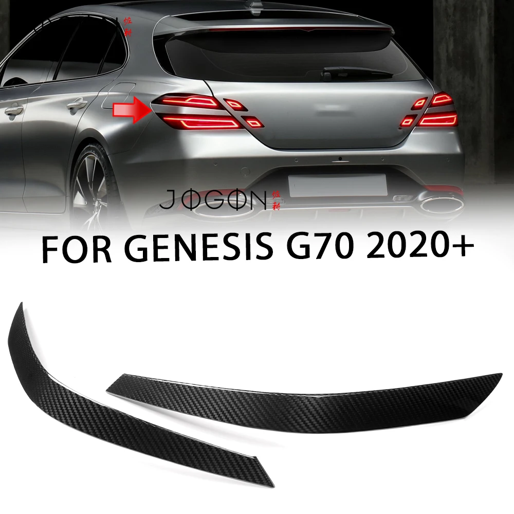 

For Hyundai Genesis G70 Shooting Brake 2021 2022 2023 2024 2025 Real Carbon Fiber Car Rear Trunk Lip Lamp Cover Exterior Trim