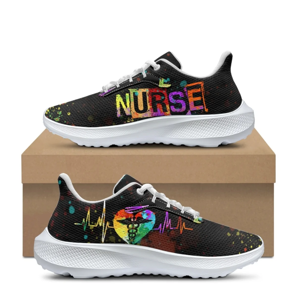 

Medical Caduceus Print Women's Sneakers Summer Autumn Outdoor Non-slip Running Shoes Wear-resistant Fitness Casual Sports Shoes