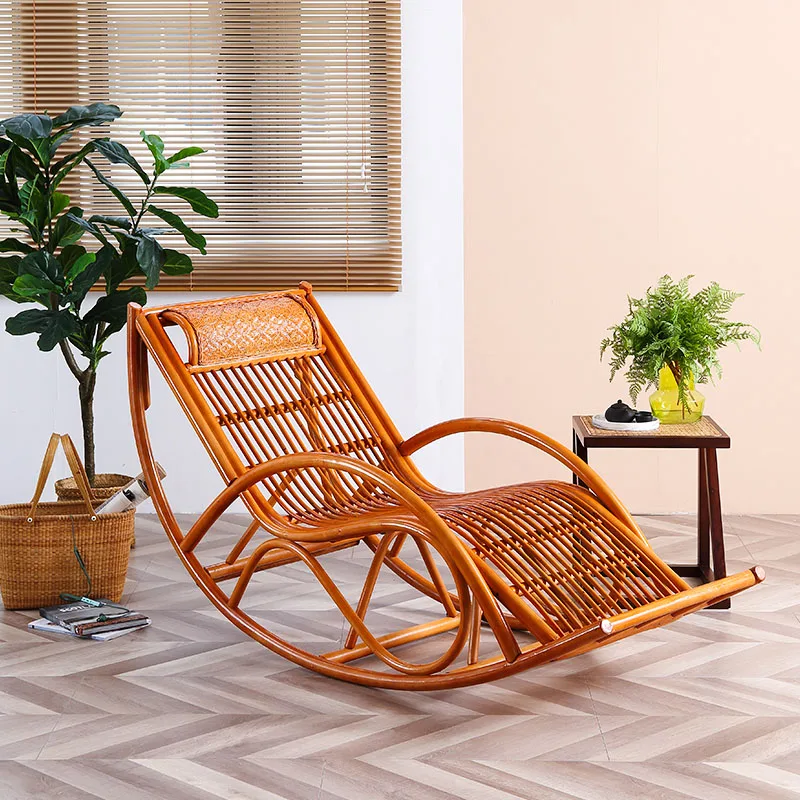 

Nordic Design Recliner Chair Modern Balcony Armchair Rattan Chairs Comfy Living Room Floor Sedie Da Soggiorno Home Furniture