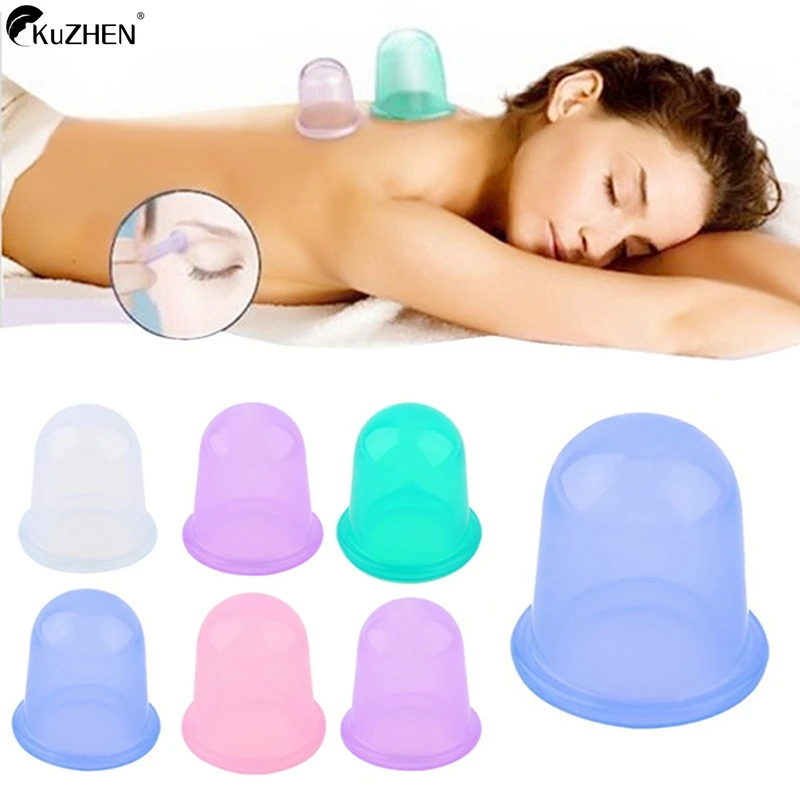 1Pcs Vacuum Silicone Massage Cupping Anti Cellulite Body Pain Relief Therapy Cups Body Massage Helper Health Care