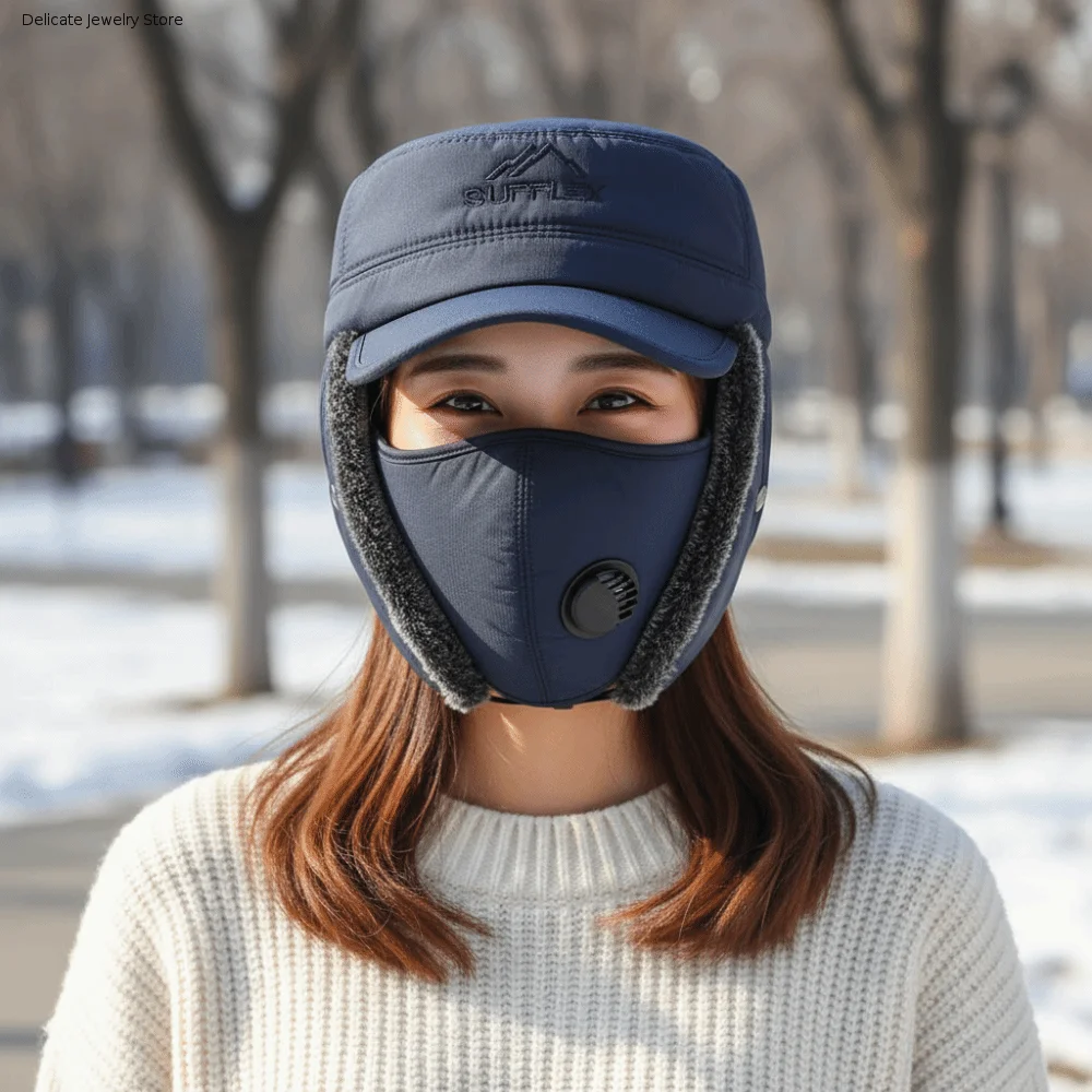 Trapper Hat Ear Flap - Chapeau d'hiver épais avec doublure en