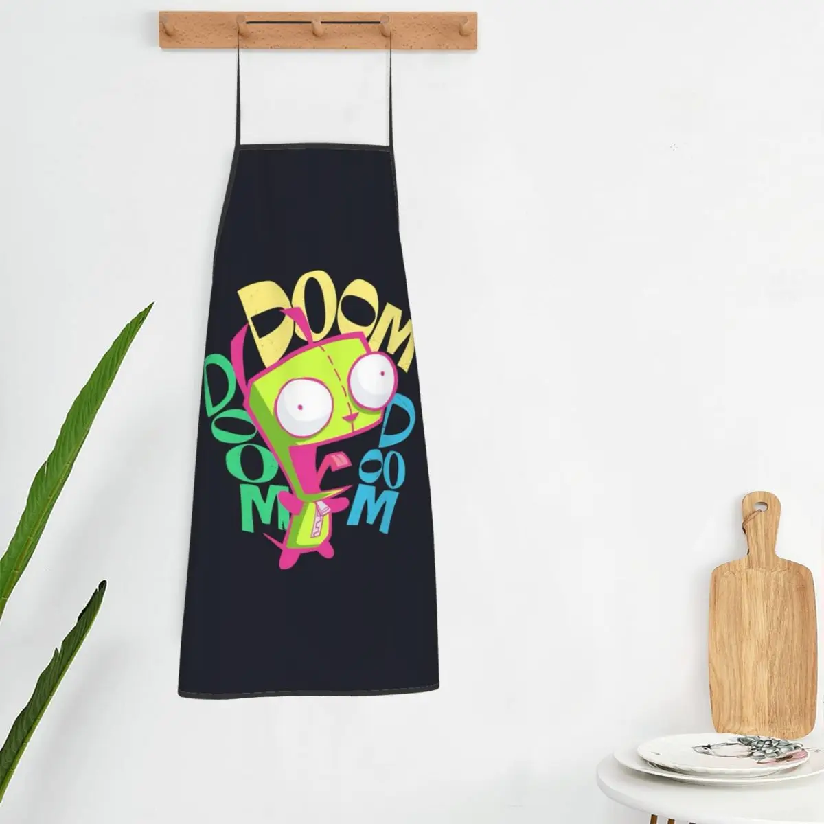 Invaders Zims Anime Cartoon Alien Aprons Chef Cooking Tablier Waterproof Bib Kitchen Cleaning Pinafore for Women Men Painting