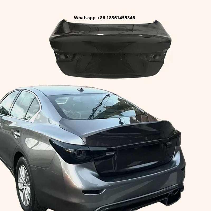 

For V37 Q50 2018-2021 Carbon Fiber Ducktail Style Rear Trunk Boot Lid