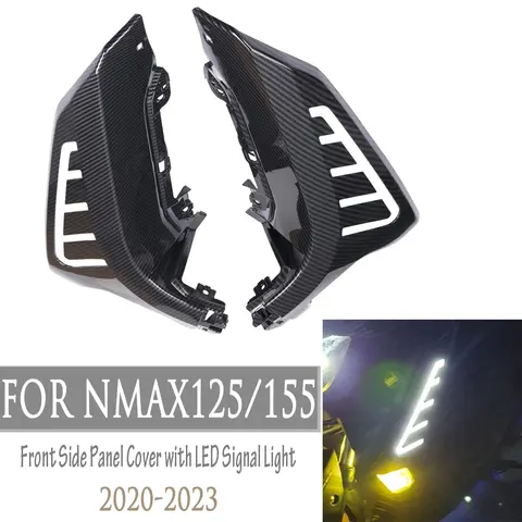 전면 사이드 패널 가드 커버, YAMAHA NMAX 125 N MAX 155 NMAX155 NMAX125 2023 2022 2020 202, 신호등 포함 장식 커버