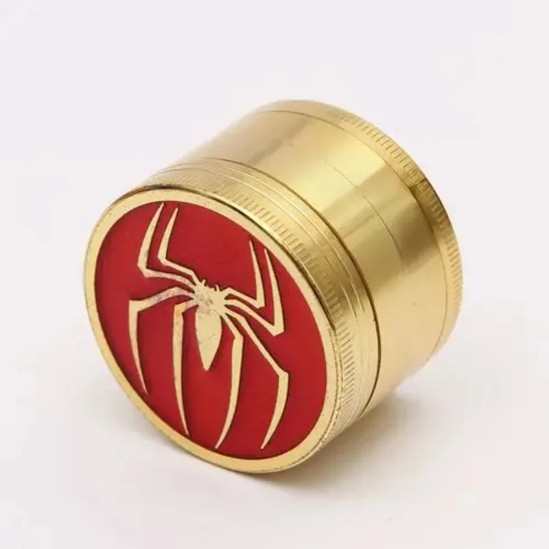 Spider 4-layer 52MM Metal Herb Grinder Manual Hand Spice Pepper Tobacco Mill Cutter Accessories Gift for Men Golden Black