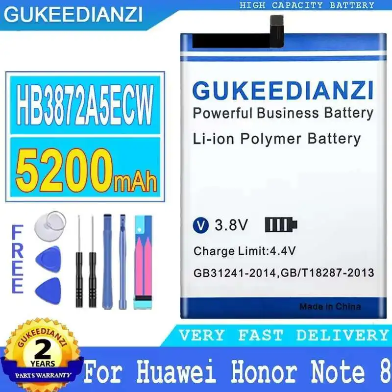 

Mobile Phone Battery HB3872A5ECW 5200mAh For Huawei Honor Note 8 Note8 Edi-DL00 Edi-AL10