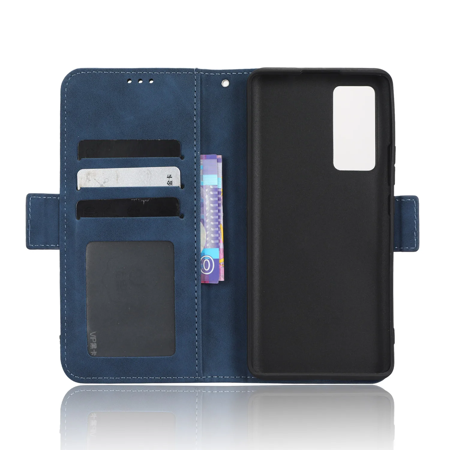 Capa de couro flip para BLU Bold N2 N0050UU, 6.6 ", tipo separado, botão magnético muitos Card Slot Wallet, prevenção de queda Phone Case