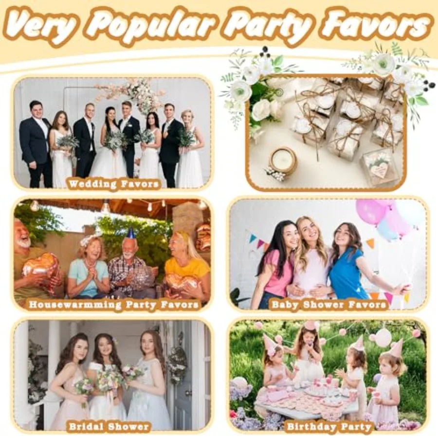 16 Pack Wooden Tealight Candle Holders Kit Guest Gifts for Wedding Baby Shower The First Communion Baptism Christening Housewar view 4