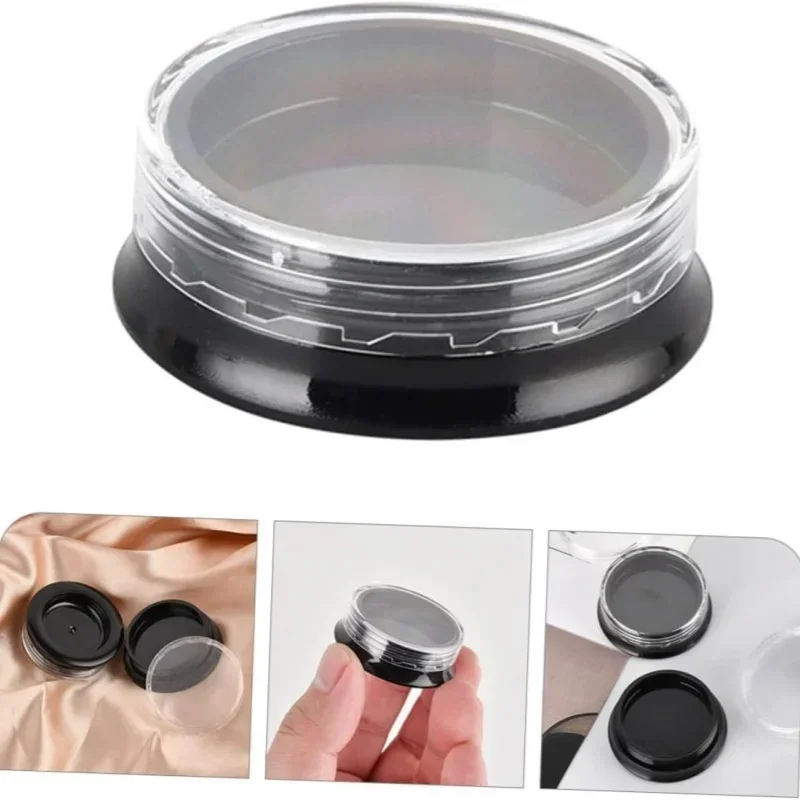 Frascos de plástico con tapa de rosca para decoración de uñas, contenedores de muestra de cosméticos vacíos, a prueba de fugas, para sombra de ojos, cuentas en polvo, cajas rellenables, 1/5/10 piezas