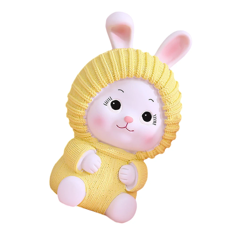 

Vinyl Piggy Rabbit Shaped Lovely Money Pot Money Pot Coin Holder Cash Container Girls Kid Gifts Bunny Saving Decor