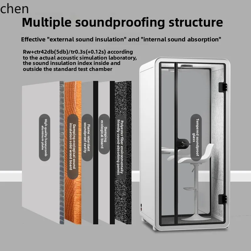 CZ Office Phone Booth Soundproof Room Silent Warehouse Live Streaming Room Study Sleep Cabin Interview Mobile Piano Room