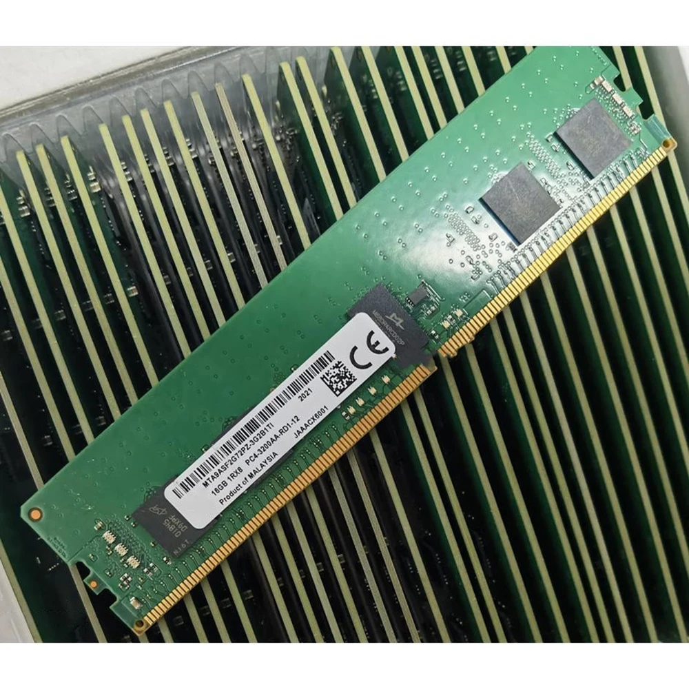 1PCS Server Memory For MT RAM 16G 16GB 1RX8 DDR4 3200 PC4-3200AA-R REG MTA9ASF2G72PZ-3G2B1