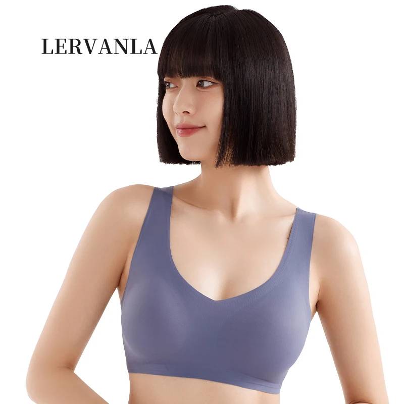 

LERVANLA RJ8002 Sexy Postoperative Breast Patient Bra Thin Non-marking Bra Combination Set Without Steel Ring Prosthetic Pad