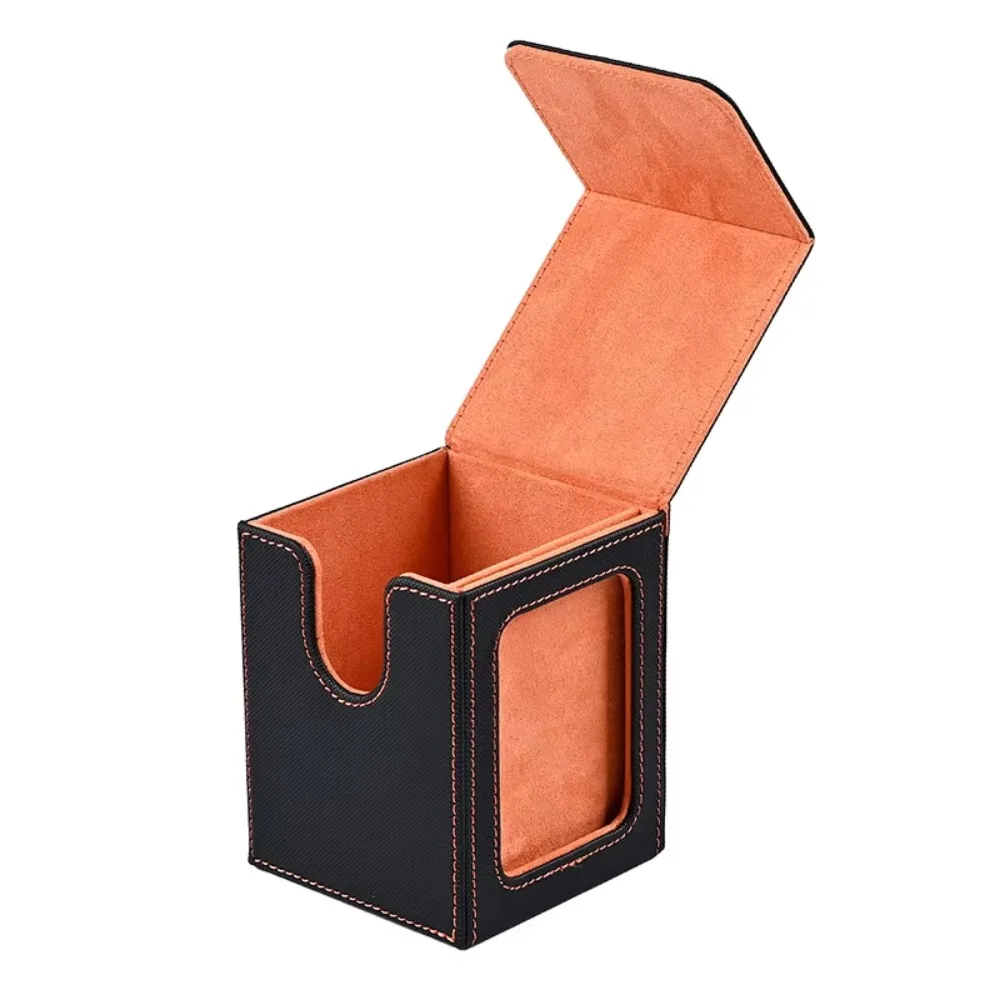 

Display Window Game Card Organizer Single Sleeved Cards Cards Case Trading Card Storage Box Magnetic Closure