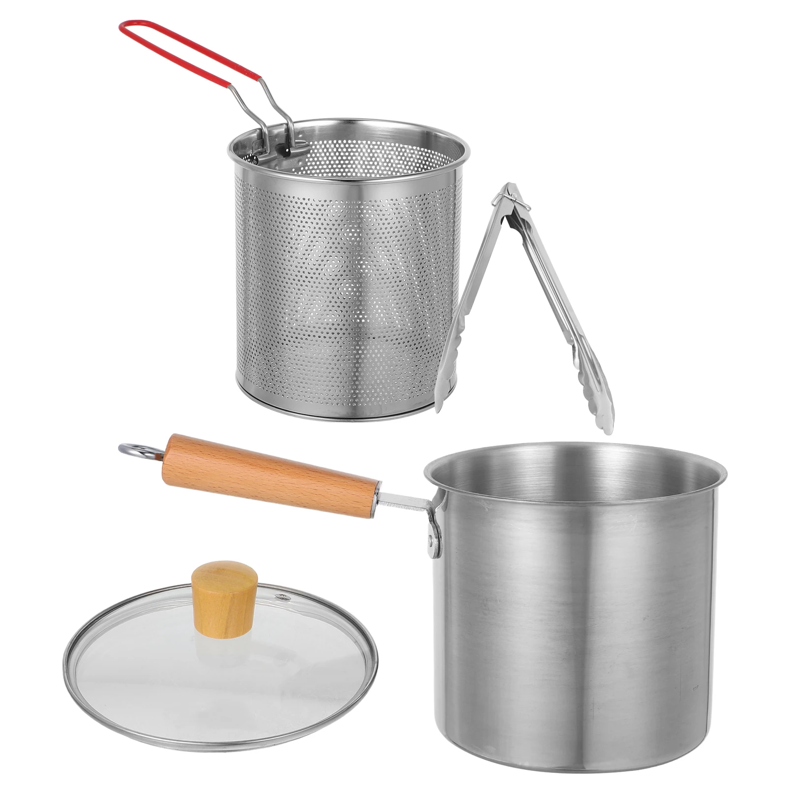 

Stainless Steel Deep Fryer Skillet Oil Storage Container for Kitchen Small Silver