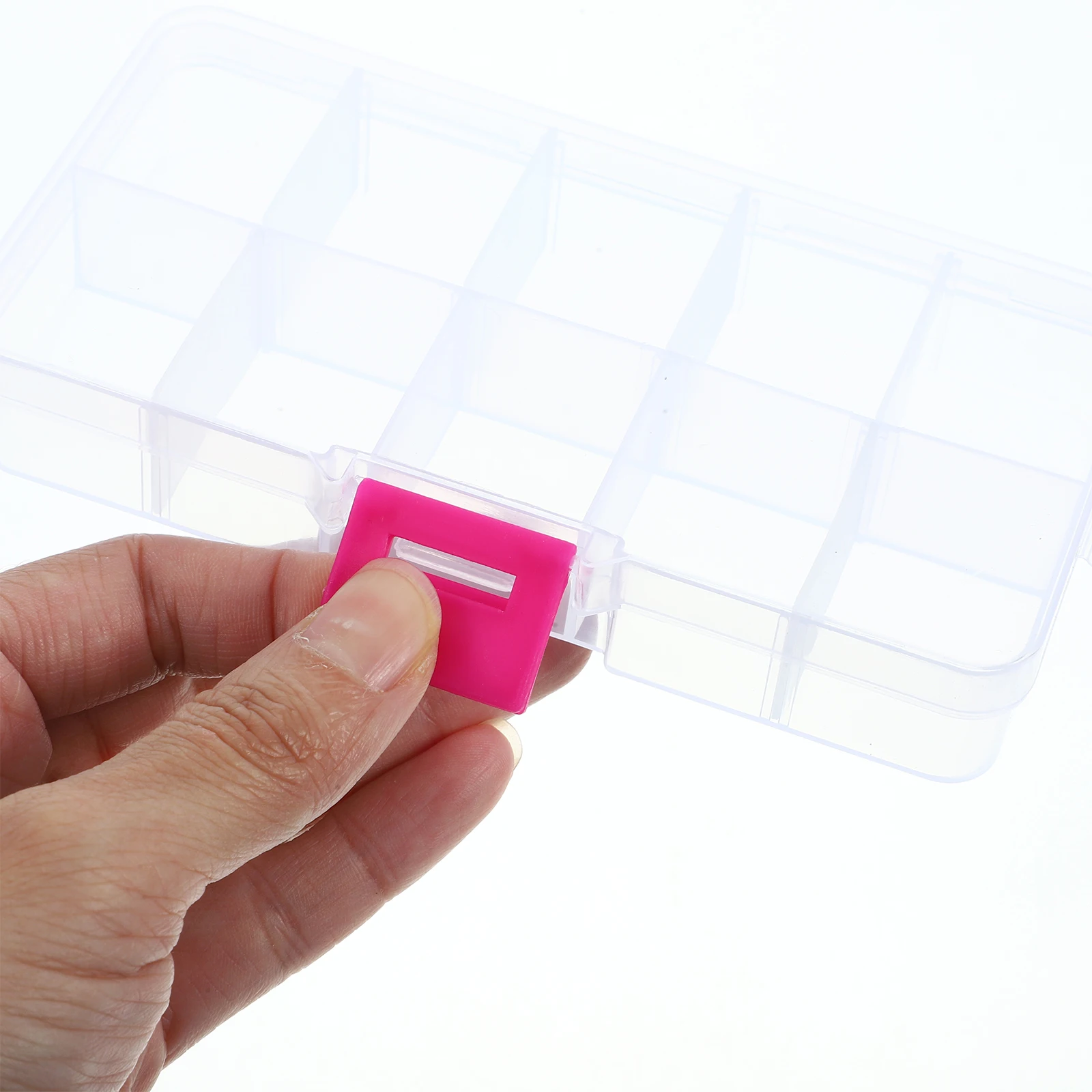 

4pcs Small Jewelry Storage Box Clear Pp Container Durable For Rings Earrings Beads Screws Office Home Organization Gift