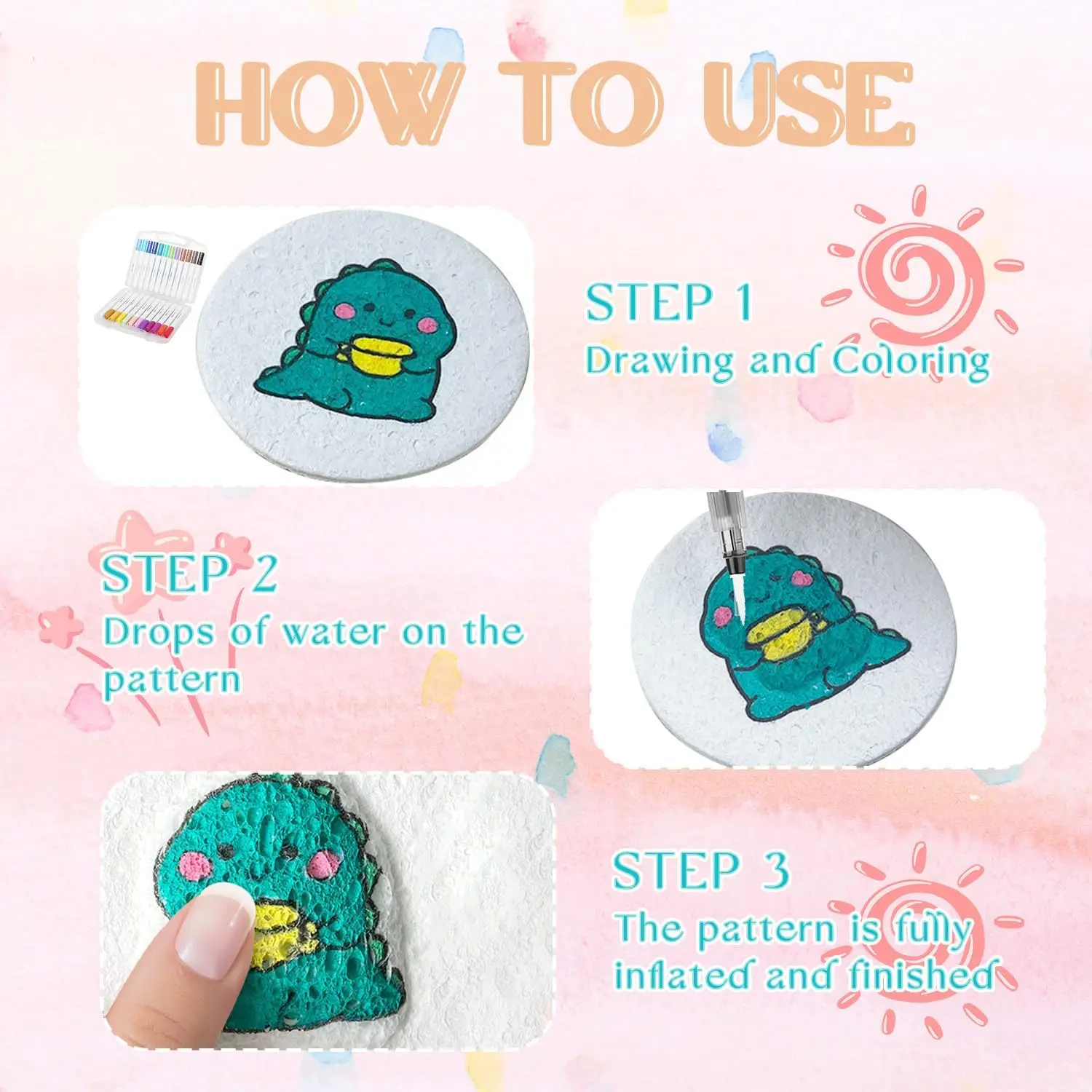 3D ماجيك منتفخ رغوة الملمس اللوحة ورقة للأطفال DIY بها بنفسك رسم الفن التعليمية الحرفية الإسفنج قماش مجلس لعبة الحرف اليدوية #5