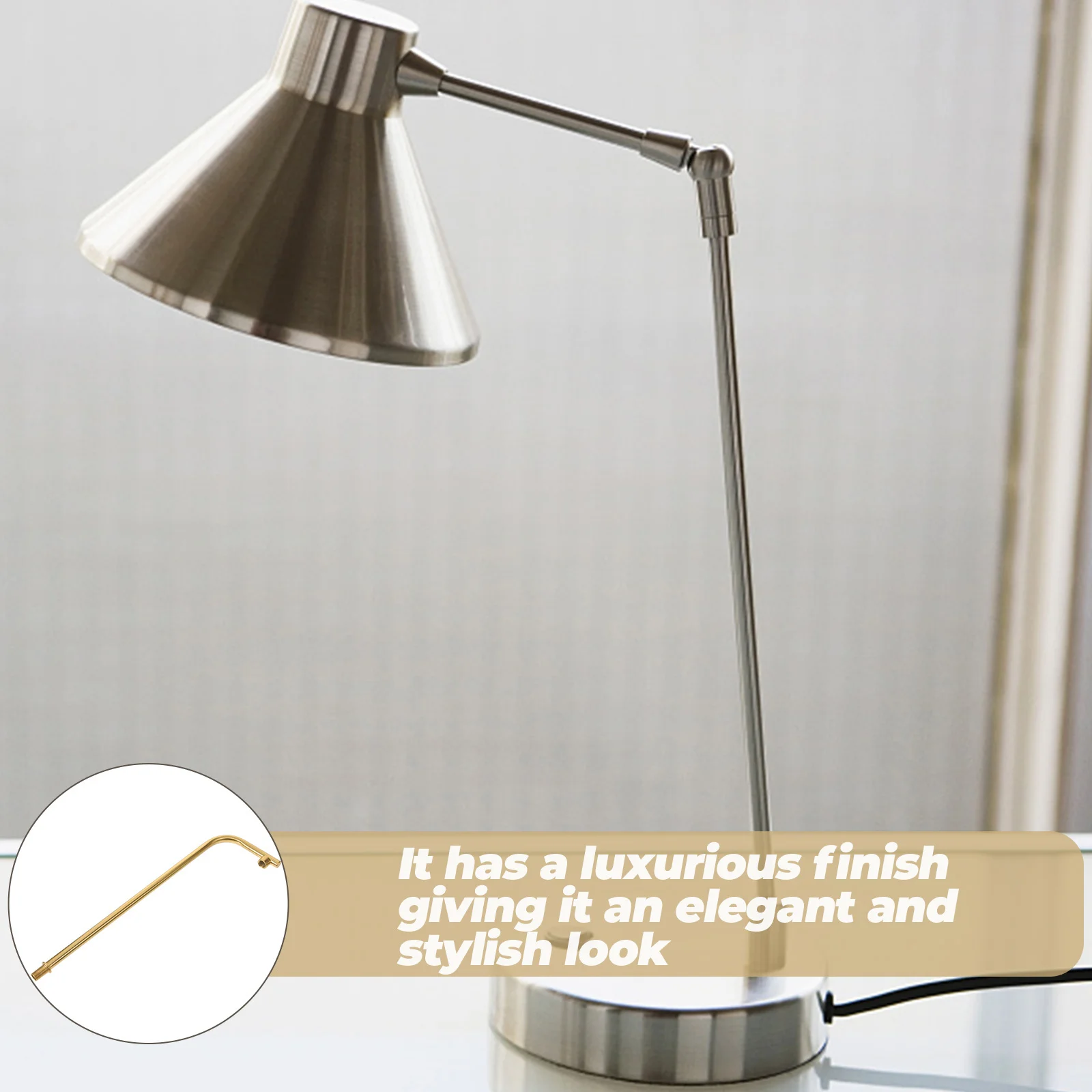 

1pcs Curved For Table Lamp Repair Iron Diy Lighting Fixture Part, Adjustable Support Arm, Lamp Making