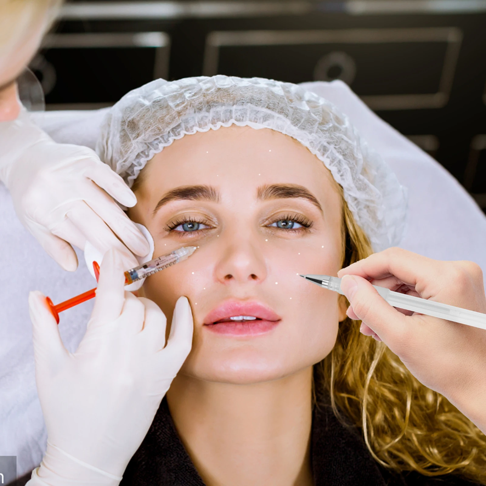 

4Pcs Waterproof Skin Marker Professional Tattoo Eyebrow Piercing Positioning Pen Skin Marking Microplastic Markers