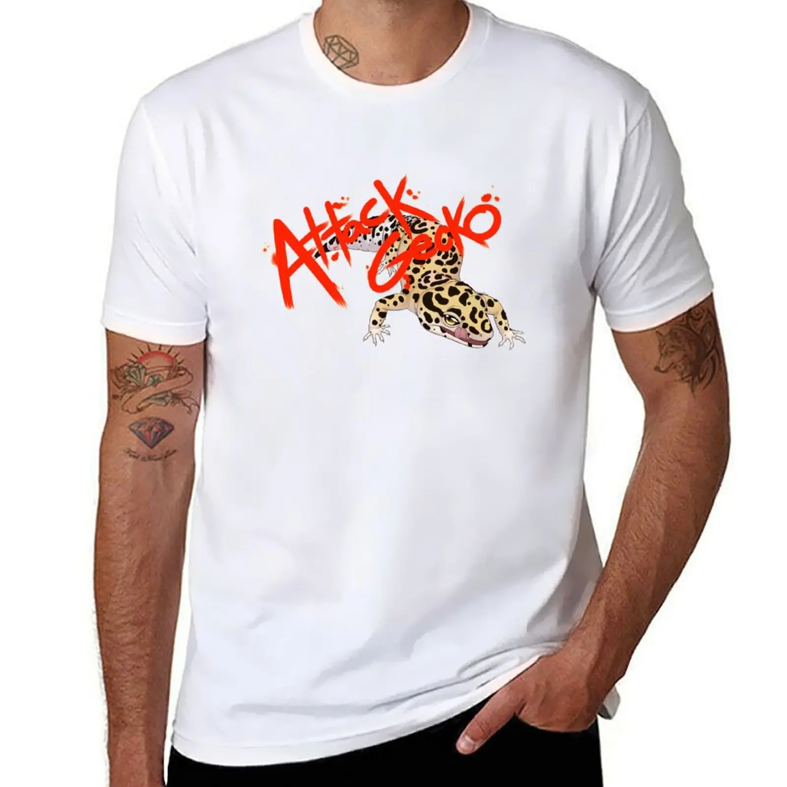 

Attack Gecko T-Shirt anime tshirt t shirt man casual T-Shirt