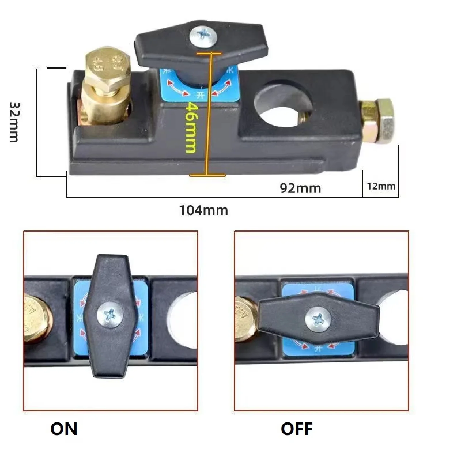 12v/24v Car Battery Disconnect Switch Isolator Power Cut Off Knife Blade Switch For Marine Car Boat Negative Terminal Car Parts