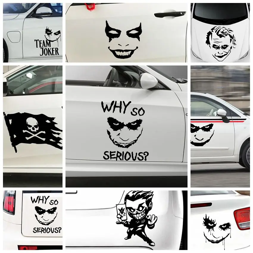 joker,Waterproof and easy-to-install stickers for auto parts, creative decals the whole body