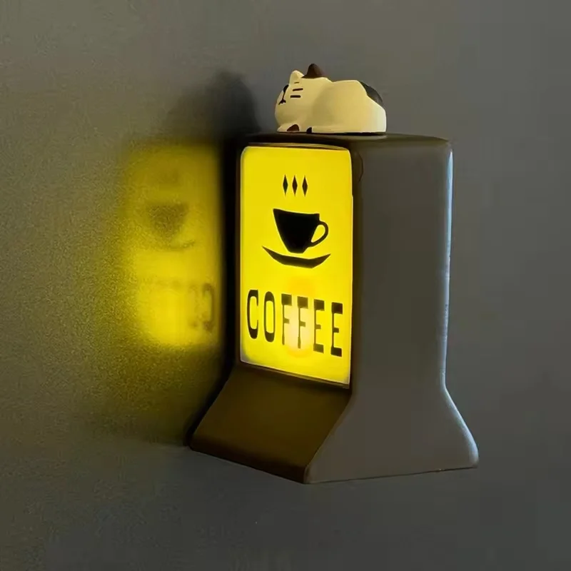 Coffee Shop Magnetic Fridge Stickers Creative Convenience Store Light Signs Home Decorative Ornaments 711 Luminous Light Boxes