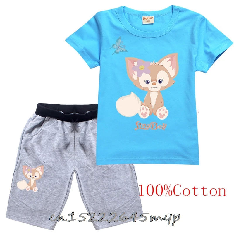 

Kids TShirt Shorts Boys Girls LinaBell Suit Summer Teens Fashion Birthday Gift Sportswear Clothes