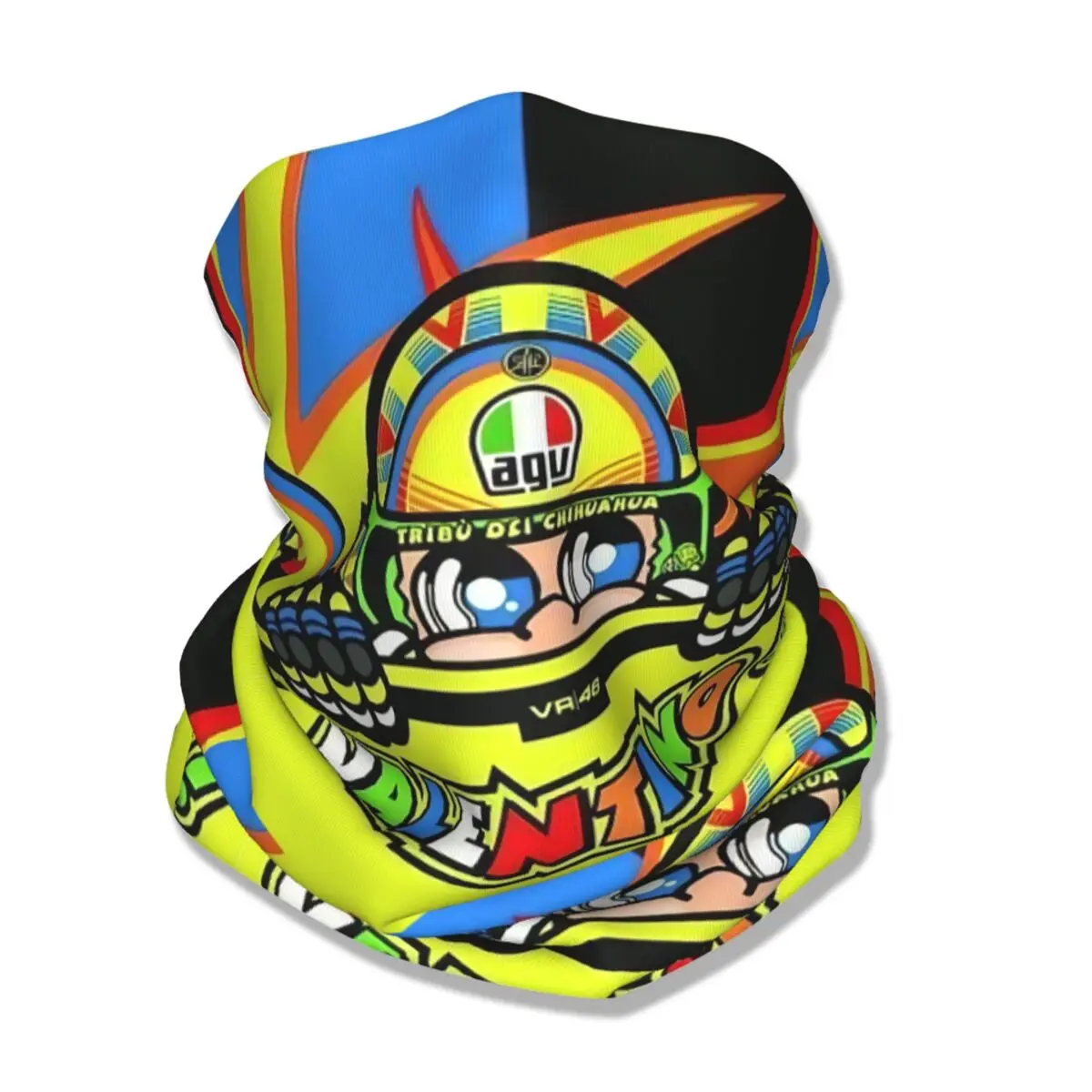 Impresso Rossi Motorcycle Racing Bandana, Unisex Neck Cover, Lenço Quente, Headwear, Ciclismo, Adulto, Toda a temporada, Wrap