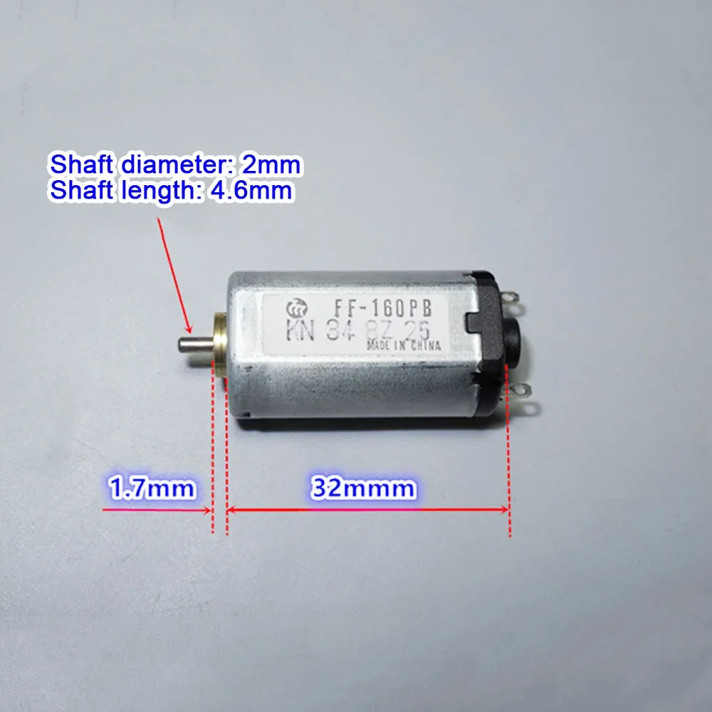 DC 1.5V 3V 6V 22000RPM MABUCHI Mini  FF-160PB-2852 Motor High Speed Large Torque Precious Metal Brush Electric Shaver Model Toy