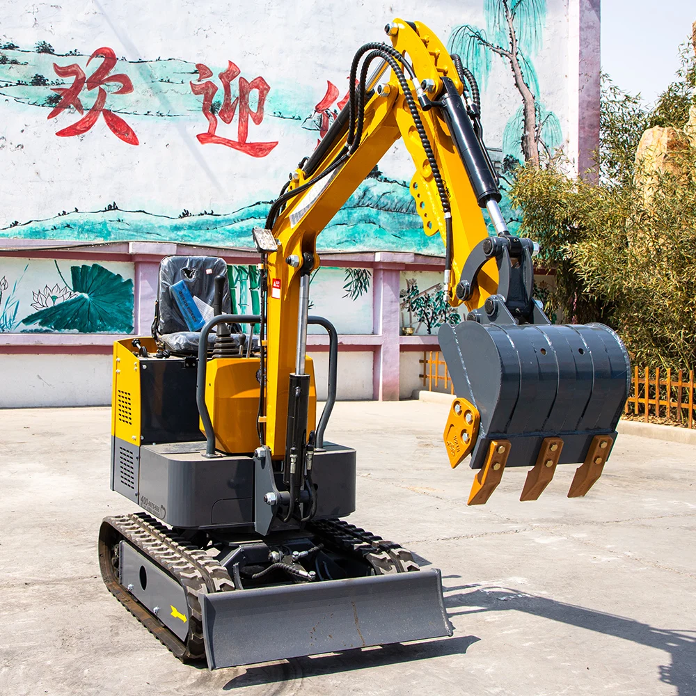 Miniexcavadora de 1 tonelada, excavadora de orugas de 1000kg, retroexcavadora para zanjas en el hogar y trabajos de jardín, HW-10 personalizado de