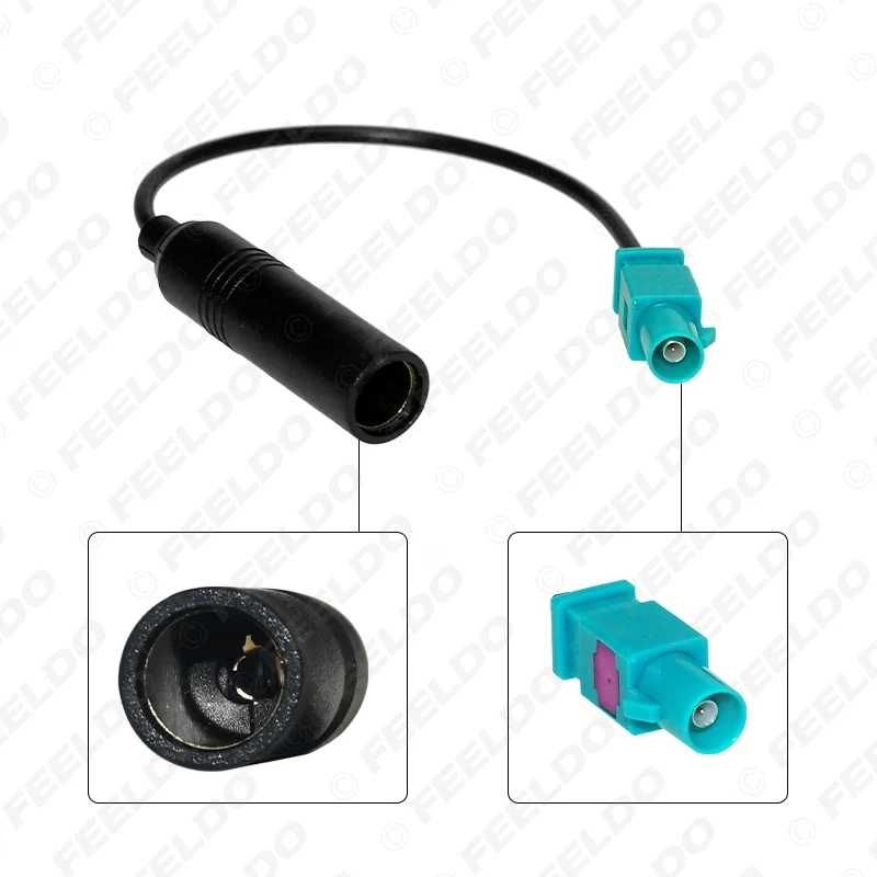 Car Radio DIN TO FAKRA Antenna Adapter For Audi/Volkswagen/Skoda Install Aftermarket Stereo