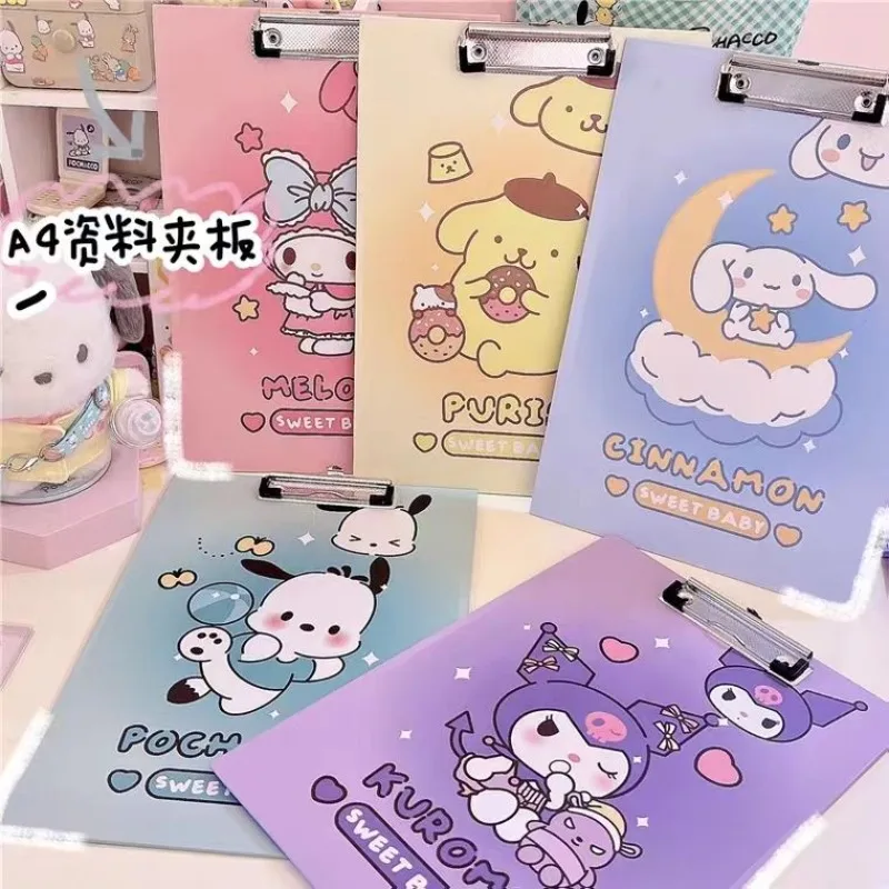 

New Sanrio Board Clip Kawaii Animation Pacha Dog Pudding Dog Document Test Paper Writing Pad Cartoon Cute Sweet Birthday Gift