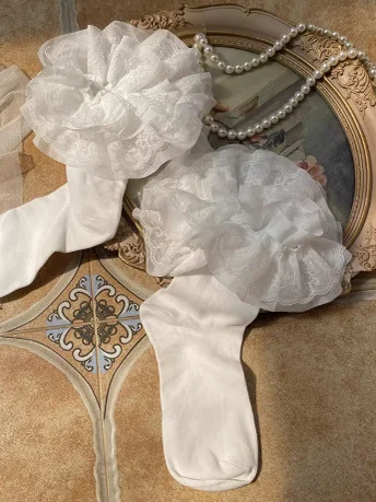 Japanese Gothic Style Punk Lolita Lace Sweet Socks Spring Autumn New Versatile Age-reducing Fashion COS Cute Tube Sockses